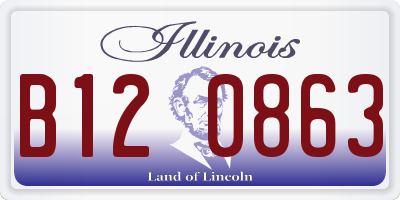 IL license plate B120863