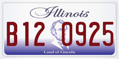 IL license plate B120925
