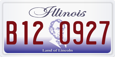 IL license plate B120927