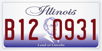 IL license plate B120931