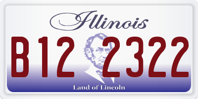 IL license plate B122322