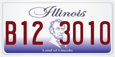 IL license plate B123010