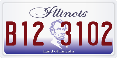 IL license plate B123102