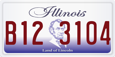IL license plate B123104