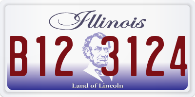 IL license plate B123124