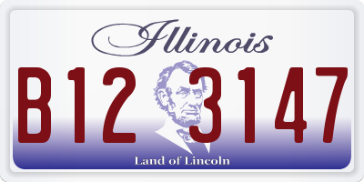 IL license plate B123147