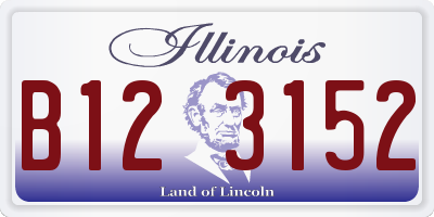 IL license plate B123152