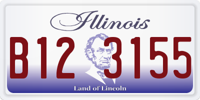 IL license plate B123155