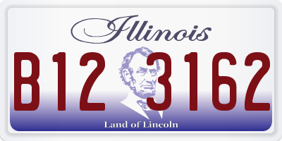 IL license plate B123162