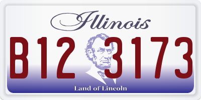 IL license plate B123173