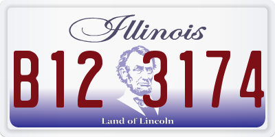 IL license plate B123174