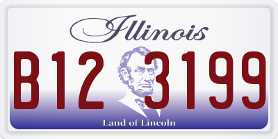 IL license plate B123199