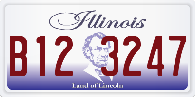 IL license plate B123247