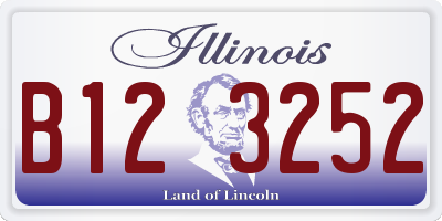 IL license plate B123252