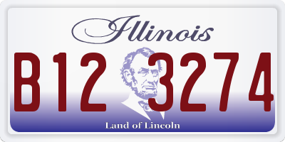 IL license plate B123274