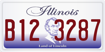 IL license plate B123287