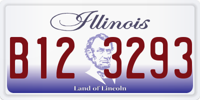 IL license plate B123293