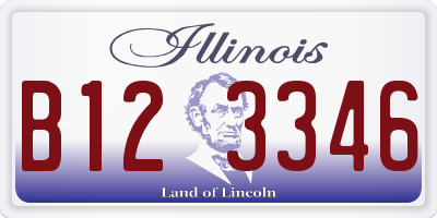 IL license plate B123346