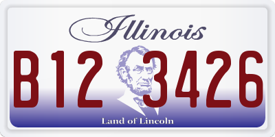 IL license plate B123426