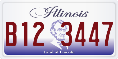 IL license plate B123447