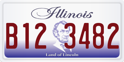 IL license plate B123482