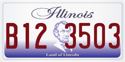 IL license plate B123503