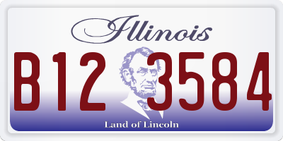 IL license plate B123584