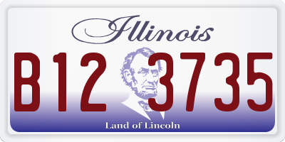 IL license plate B123735