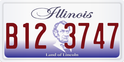 IL license plate B123747