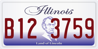 IL license plate B123759