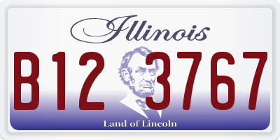 IL license plate B123767