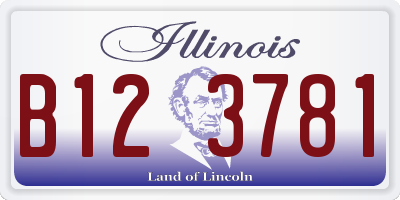 IL license plate B123781