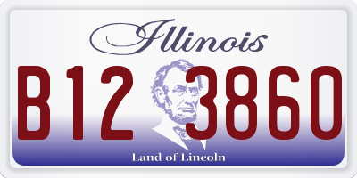 IL license plate B123860