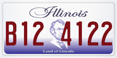 IL license plate B124122