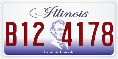 IL license plate B124178
