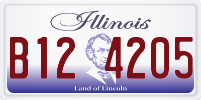IL license plate B124205