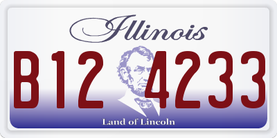 IL license plate B124233