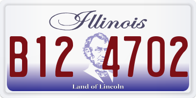 IL license plate B124702