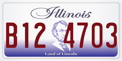 IL license plate B124703
