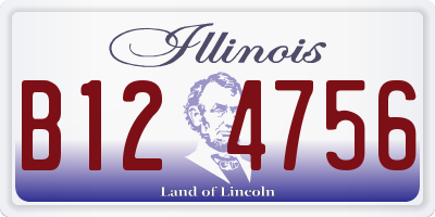 IL license plate B124756