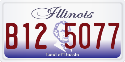 IL license plate B125077