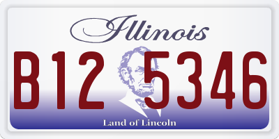 IL license plate B125346