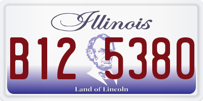 IL license plate B125380