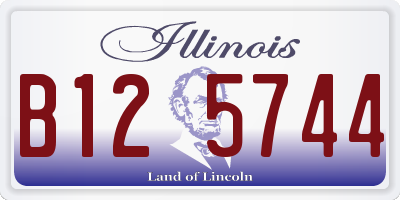 IL license plate B125744