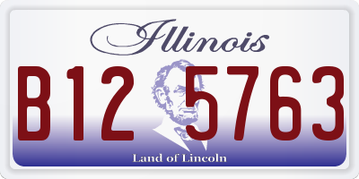 IL license plate B125763