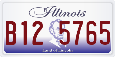 IL license plate B125765