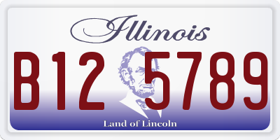 IL license plate B125789