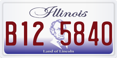 IL license plate B125840