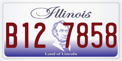 IL license plate B127858