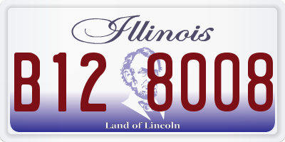 IL license plate B128008